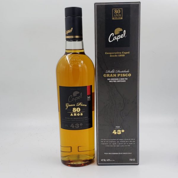 Capel - Edición 80 Años Gran Pisco 43º - 750cc - Imagen 2
