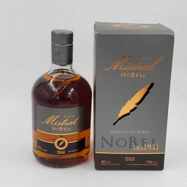 Pisco Mistral Nobel D.O. 1931 - Gran Pisco 46º - 750cc - Imagen 2