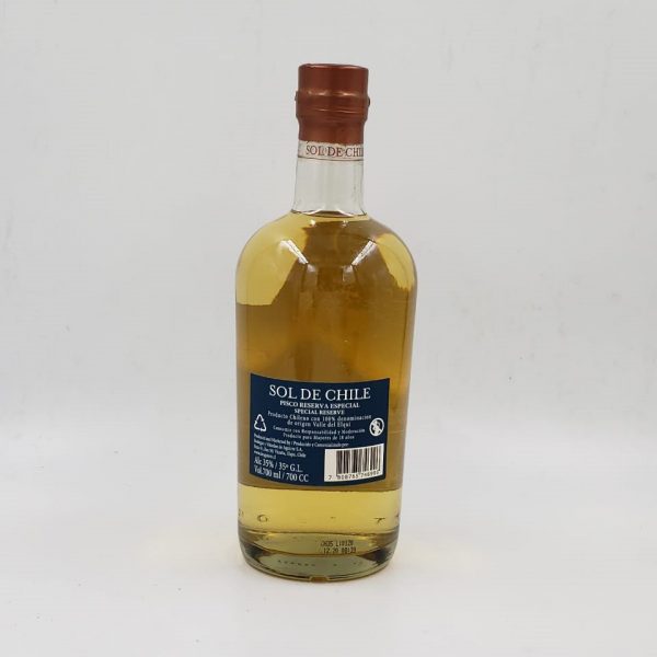Sol de Chile - Pisco Reserva Especial 35º - 700cc - Imagen 2