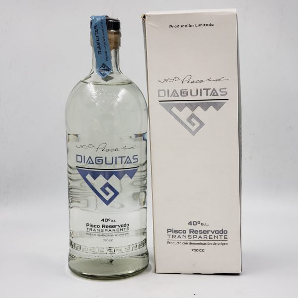 Pisco Diaguitas - Reservado Transparente 40° - 750cc - Imagen 3