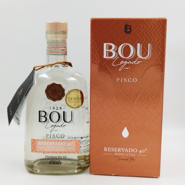 Bou Legado - Pisco Reservado Moscatel 40º - 750cc - Imagen 2