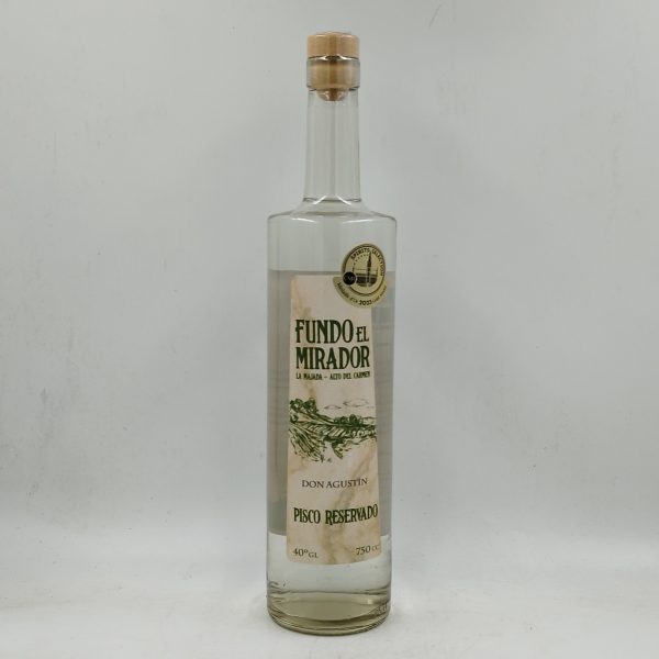 Fundo El Mirador Don Agustín - Pisco Reservado 40° - 750cc