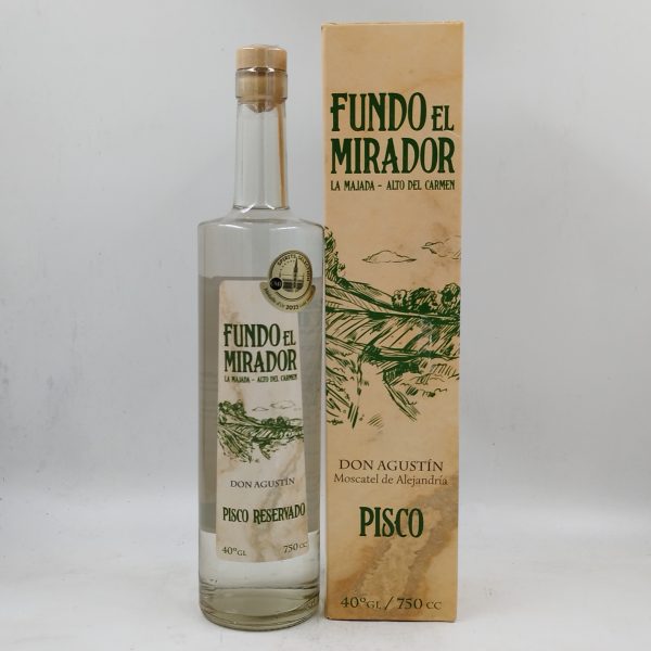 Fundo El Mirador Don Agustín - Pisco Reservado 40° - 750cc - Imagen 2