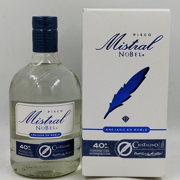 Pisco Mistral - Nobel Cristalino 40º - 750cc - Imagen 2