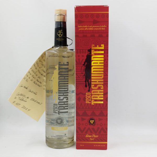Pisco Trashumante - Pisco Reservado Transparente 40° - 750cc - Imagen 2